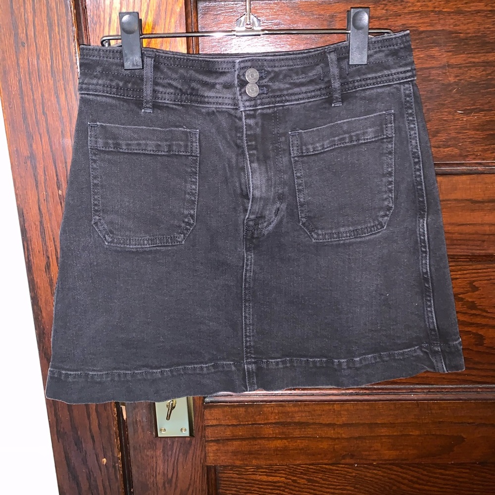 Madewell Black Demin Skirt